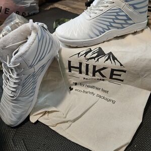 HIKE Women's White and Blue Athletic Shoes